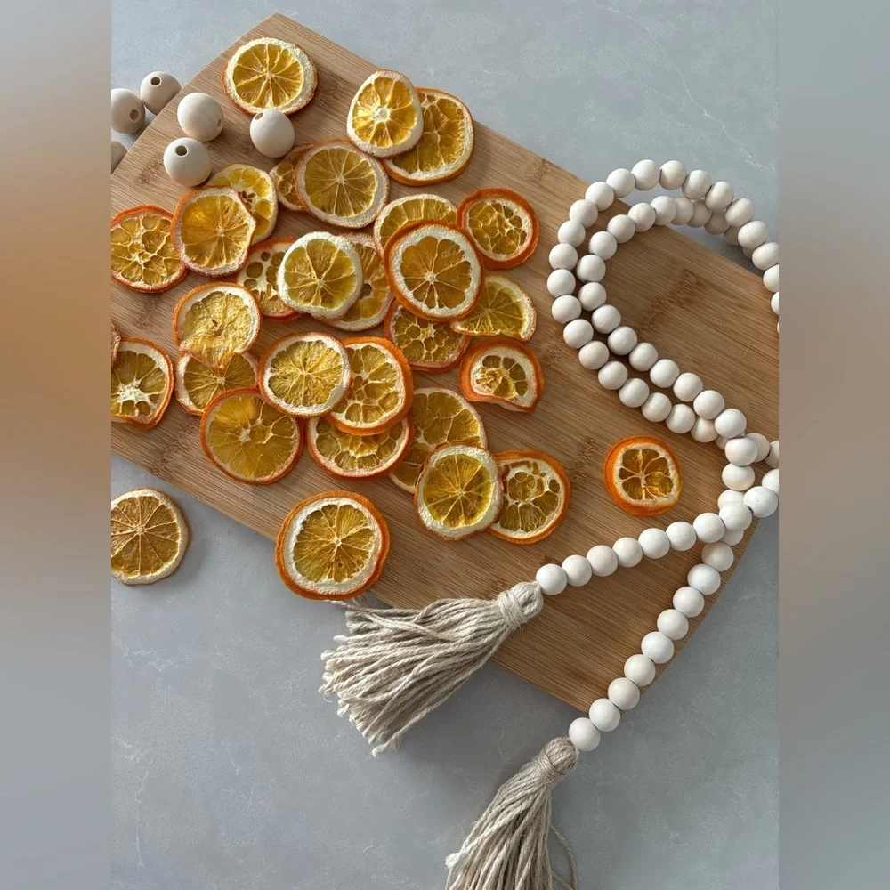 Handmade Wood Bead Garland | 58” Boho Farmhouse Tassel Decor | Gift Ready - Picture 11 of 16